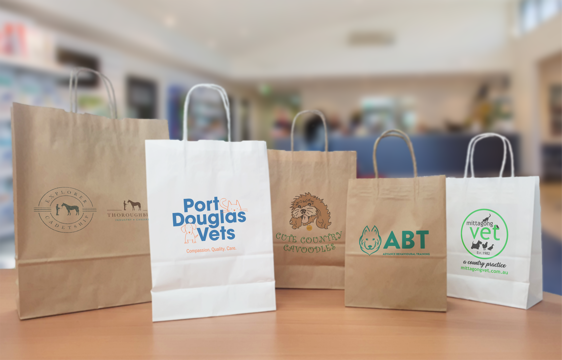 Custom printed discount packaging bags