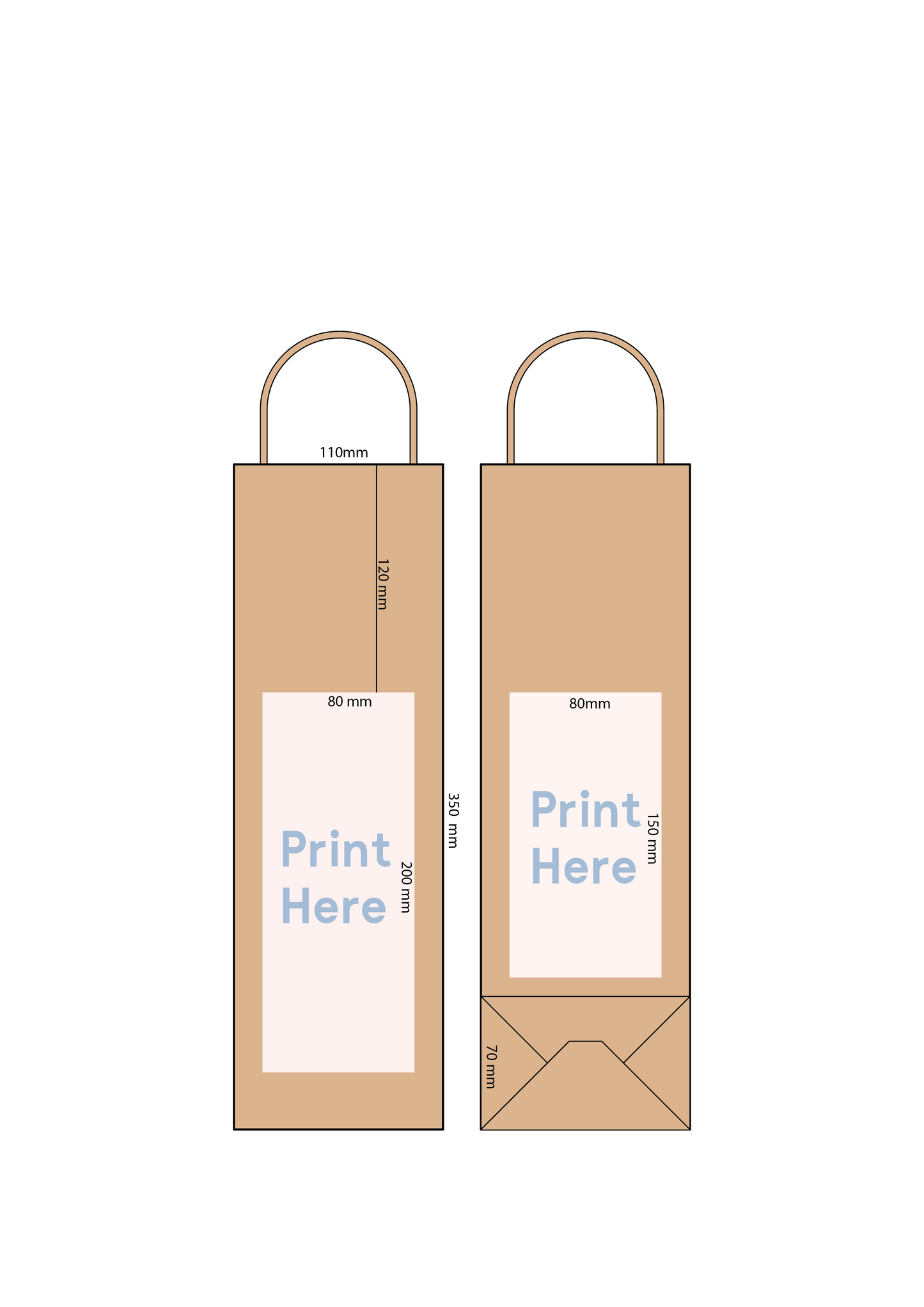 1 Bottle Bag Twist Handle