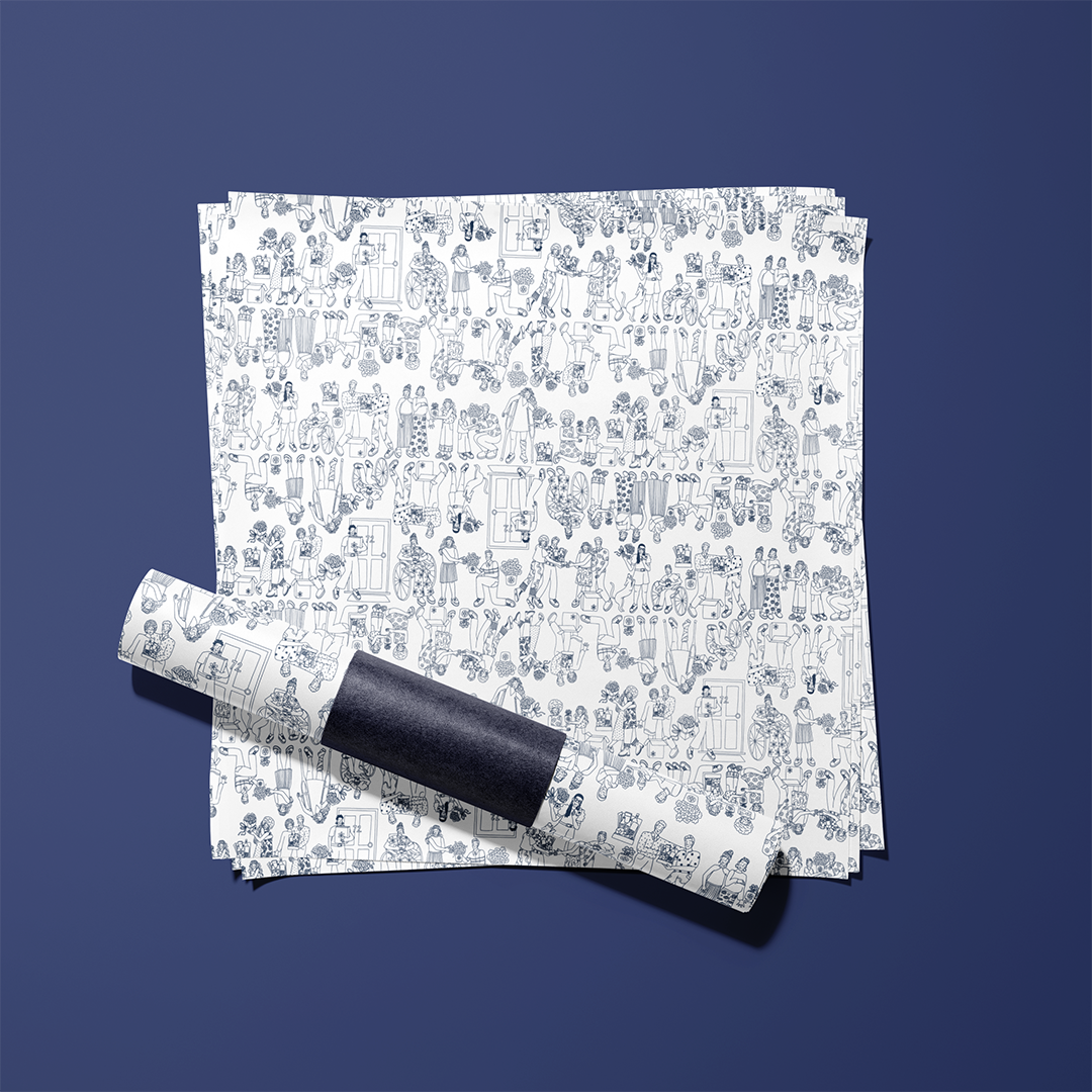 White Wrapping Paper Sheets (500 x 750mm) - Custom Print