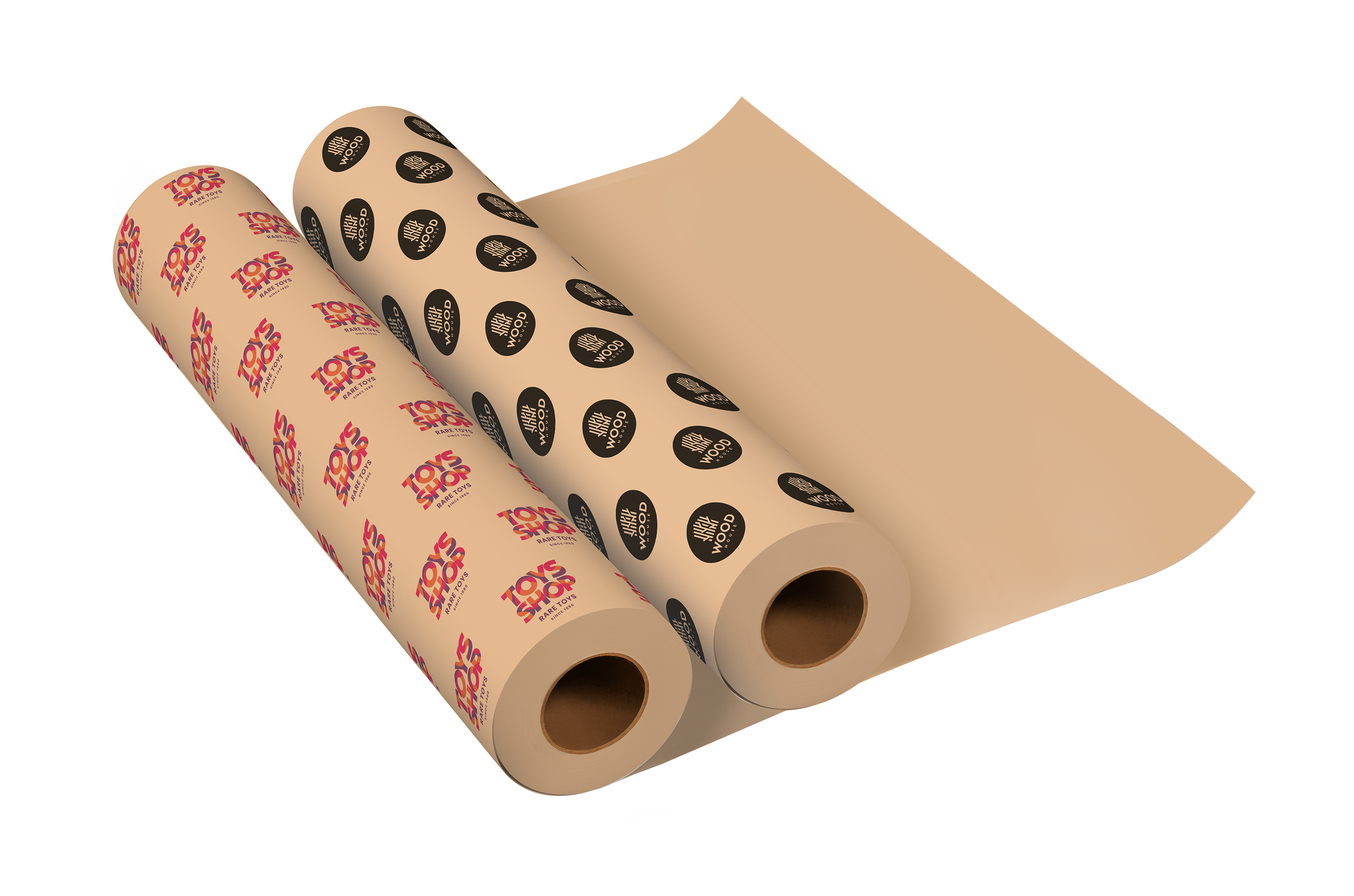 Custom printed online kraft paper rolls