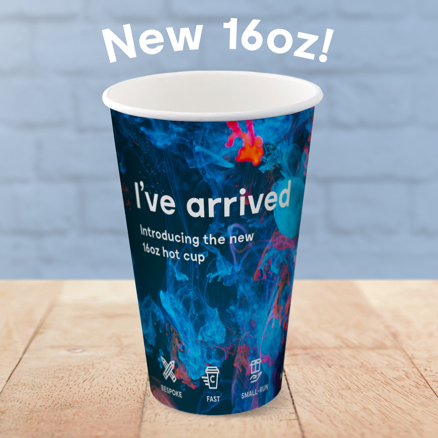 Custom Printed 16oz Paper Coffee Cup - Single Wall – Cup & Carry