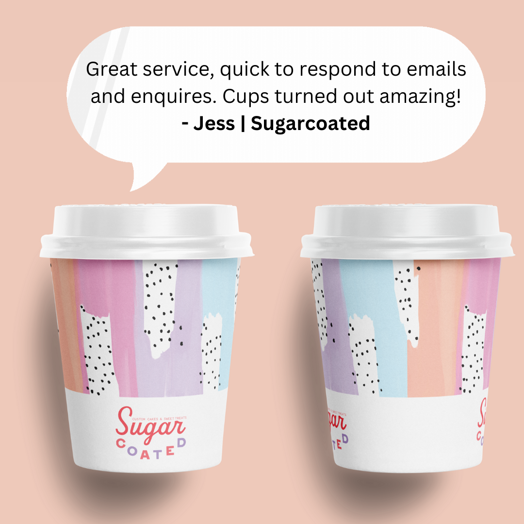 Custom Printed 8oz Paper Coffee Cup - Single Wall – Cup & Carry