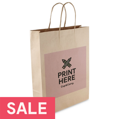 Custom Paper Bags Cup Carry