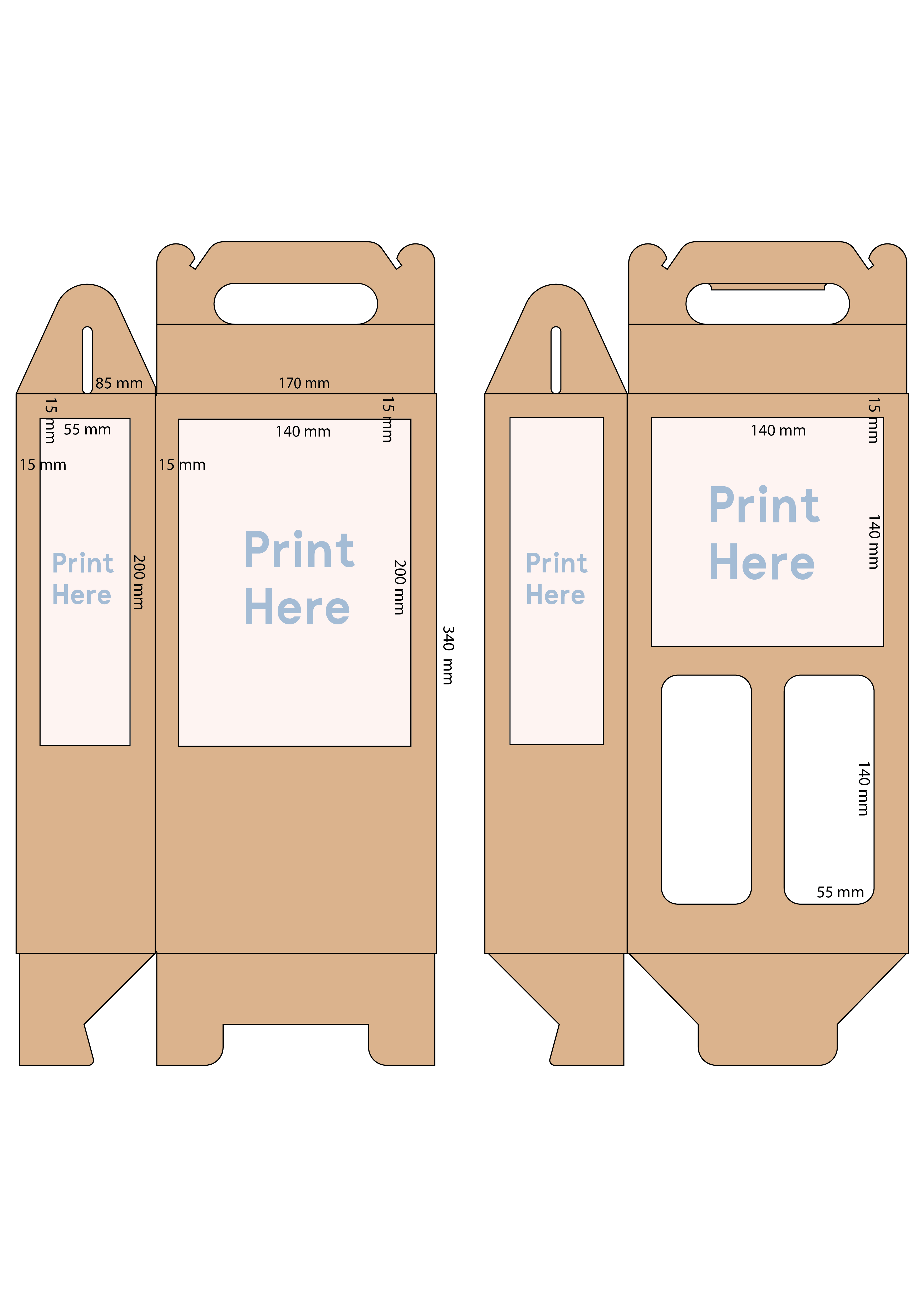 2 Bottle Carton - Custom Print