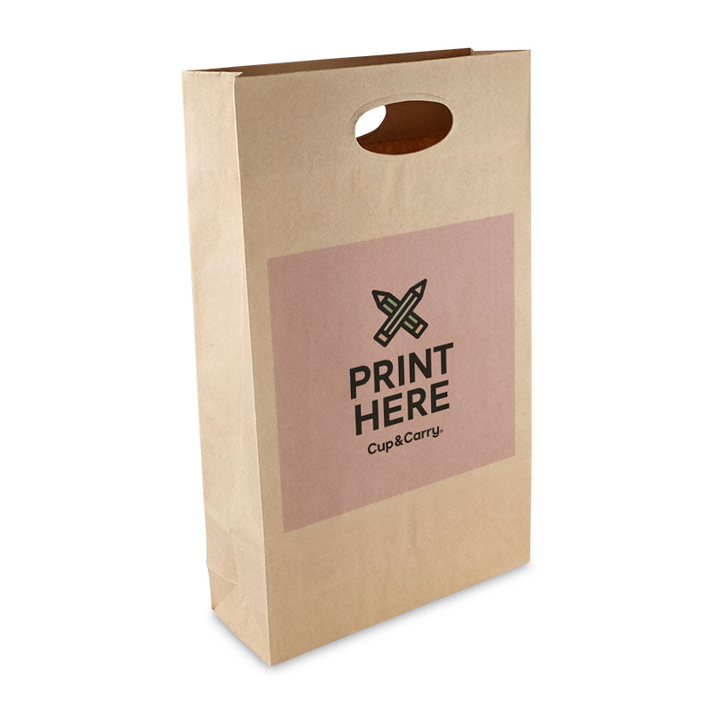 3 Bottle Bag - Die-Cut Handle - Custom Print