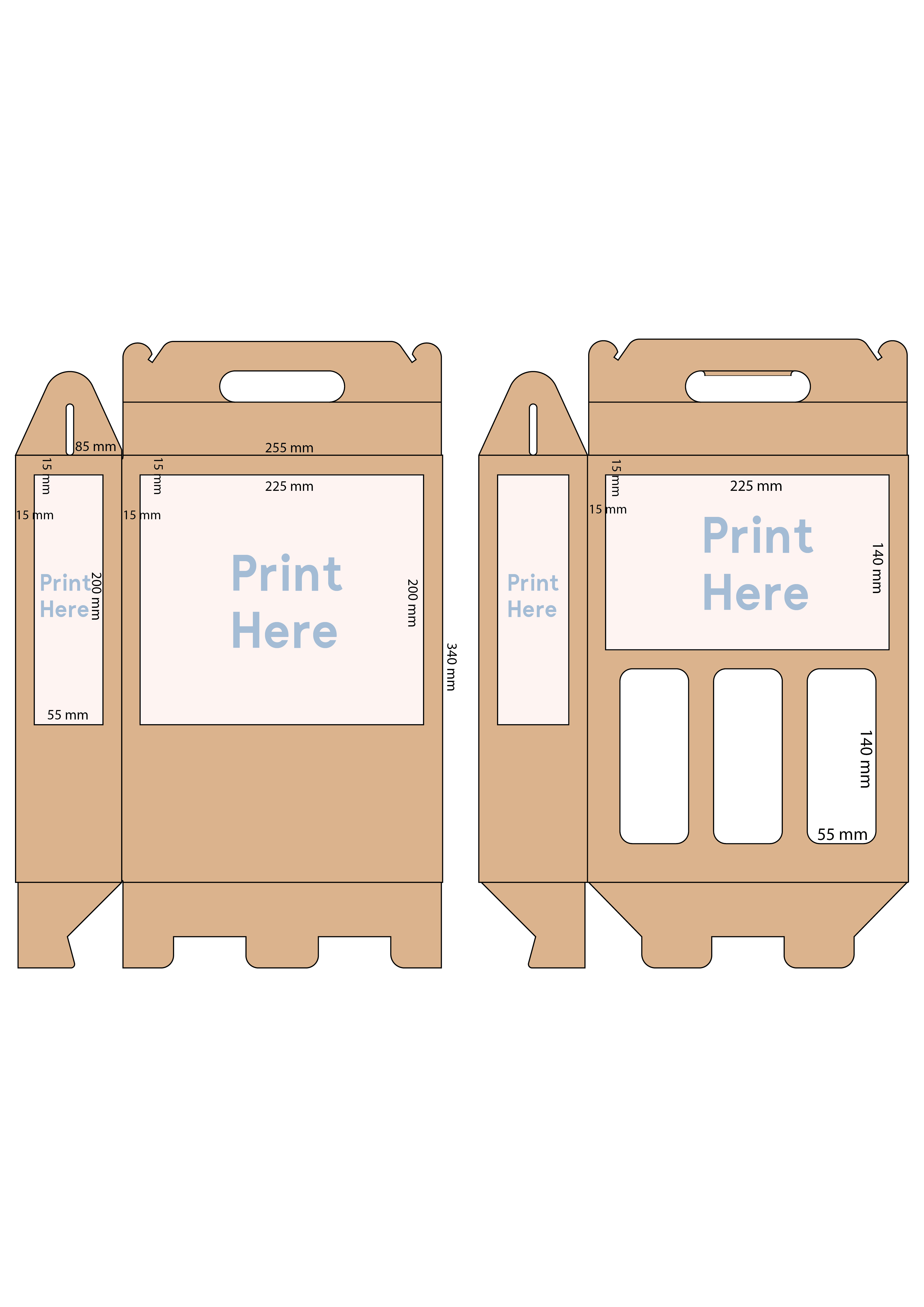 3 Bottle Carton - Custom Print