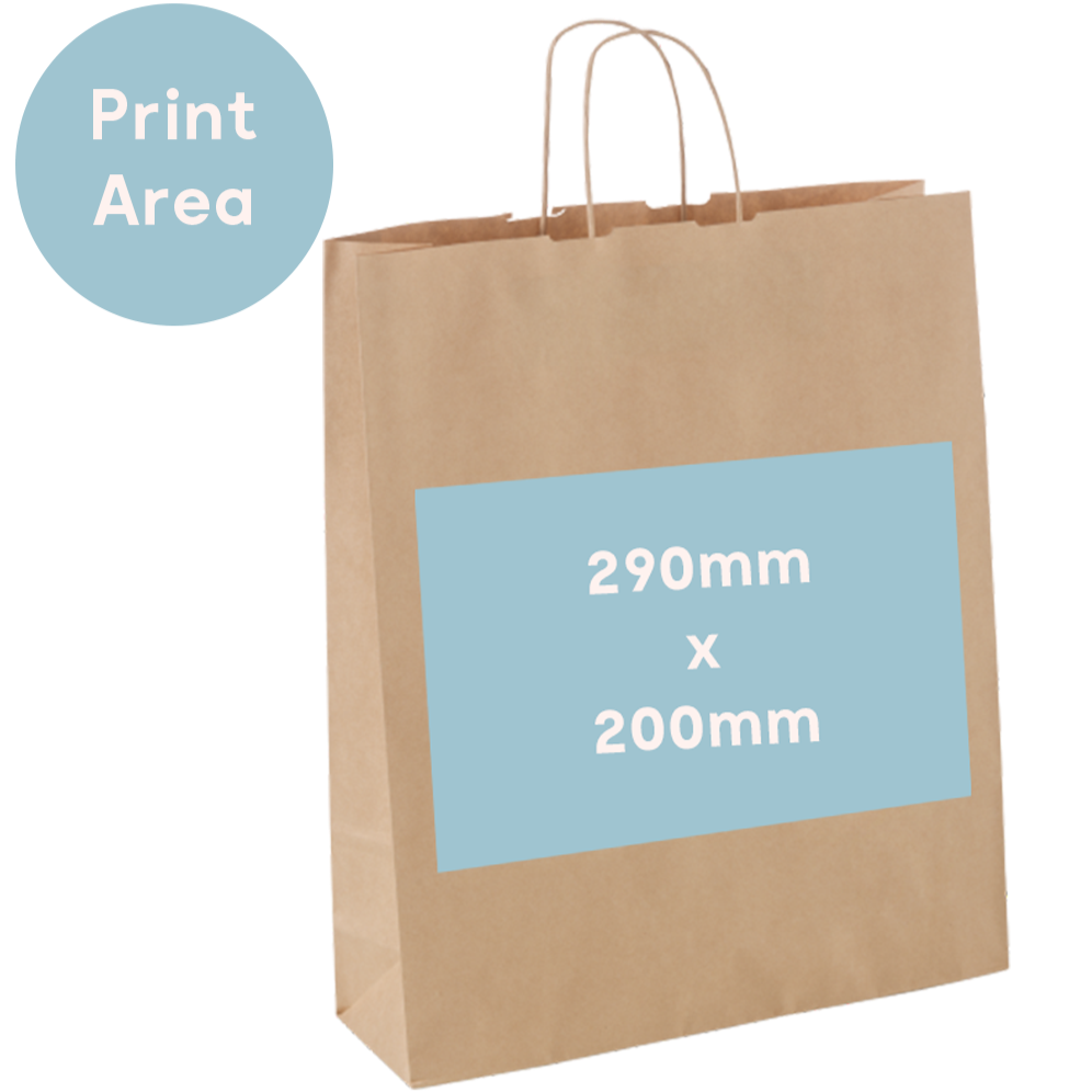 Large Carry Bag Brown - Custom Print