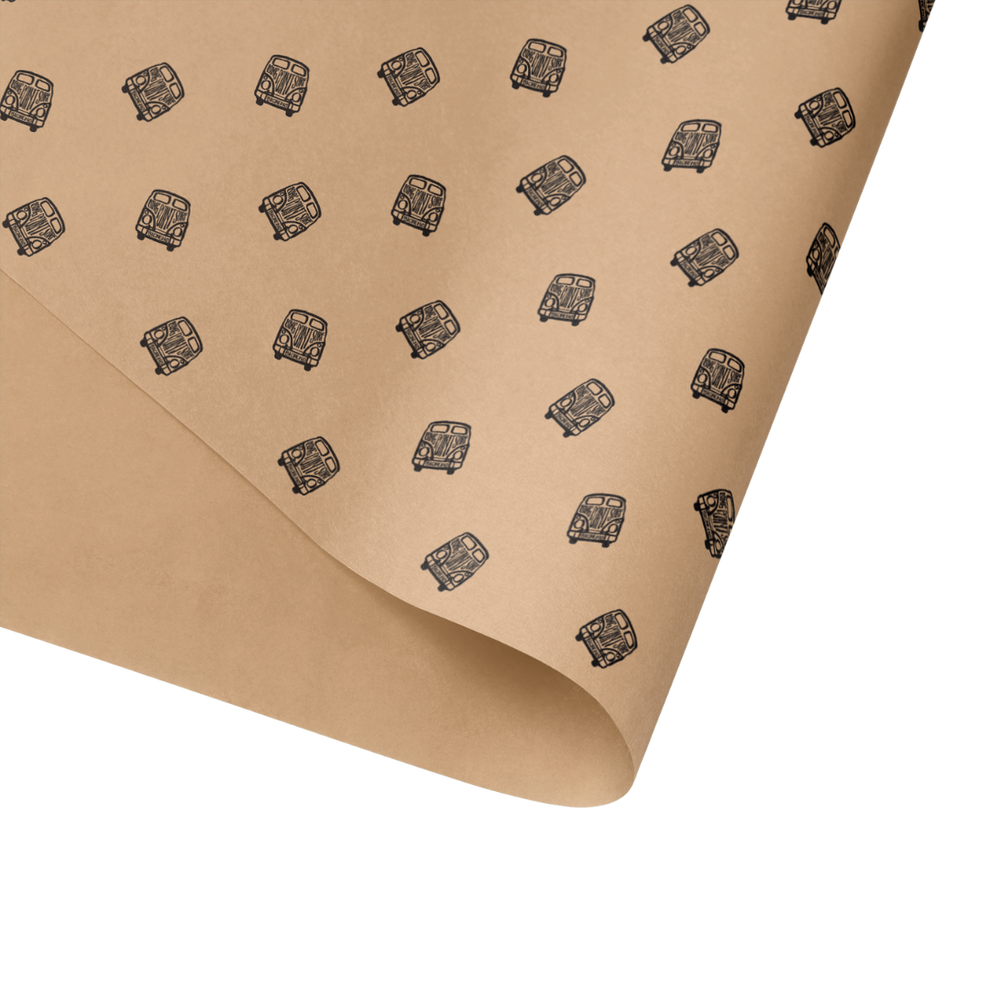 Custom Printed Brown Wrapping Paper Sheets